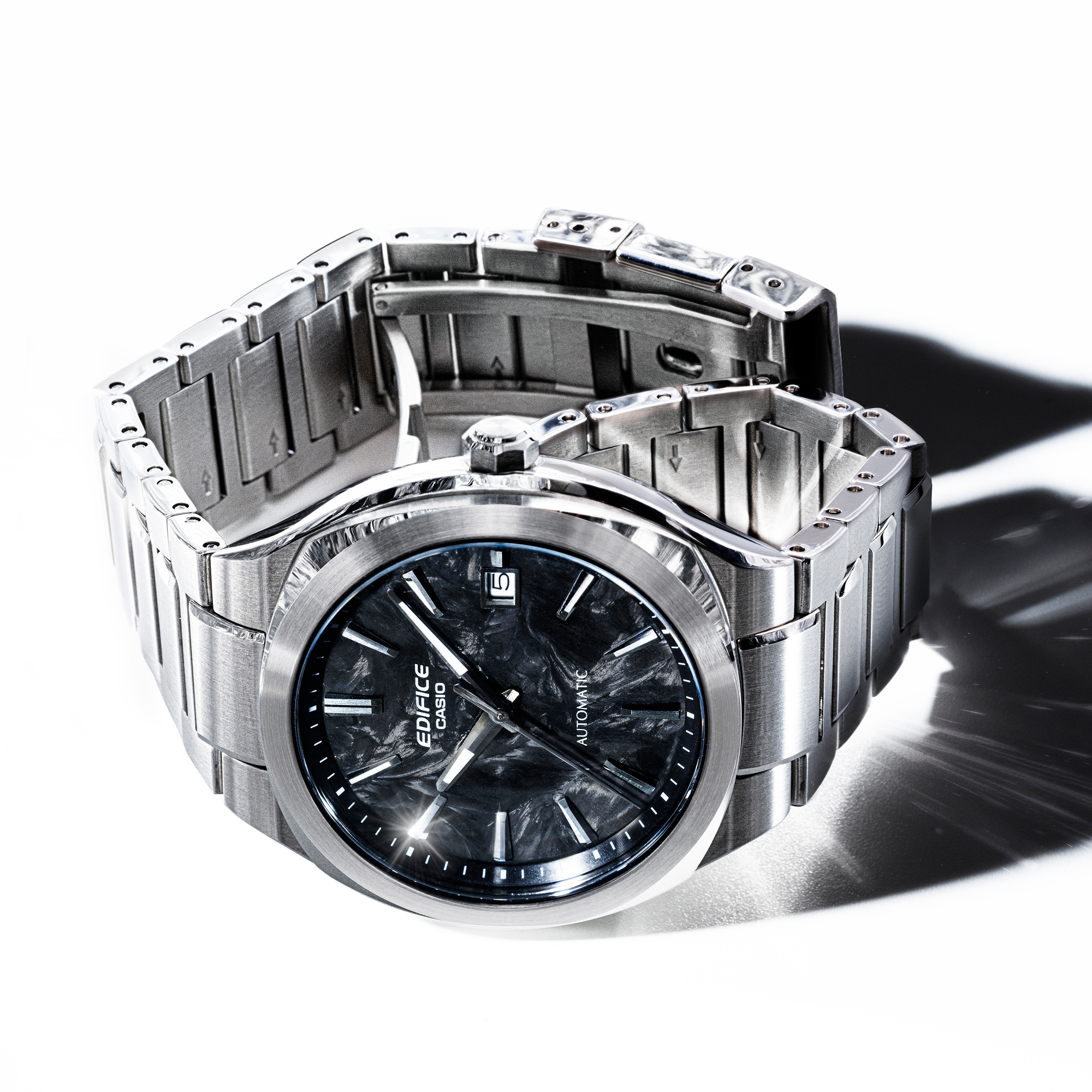 Casio Edifice Automatic Black Dial Watch, 38mm