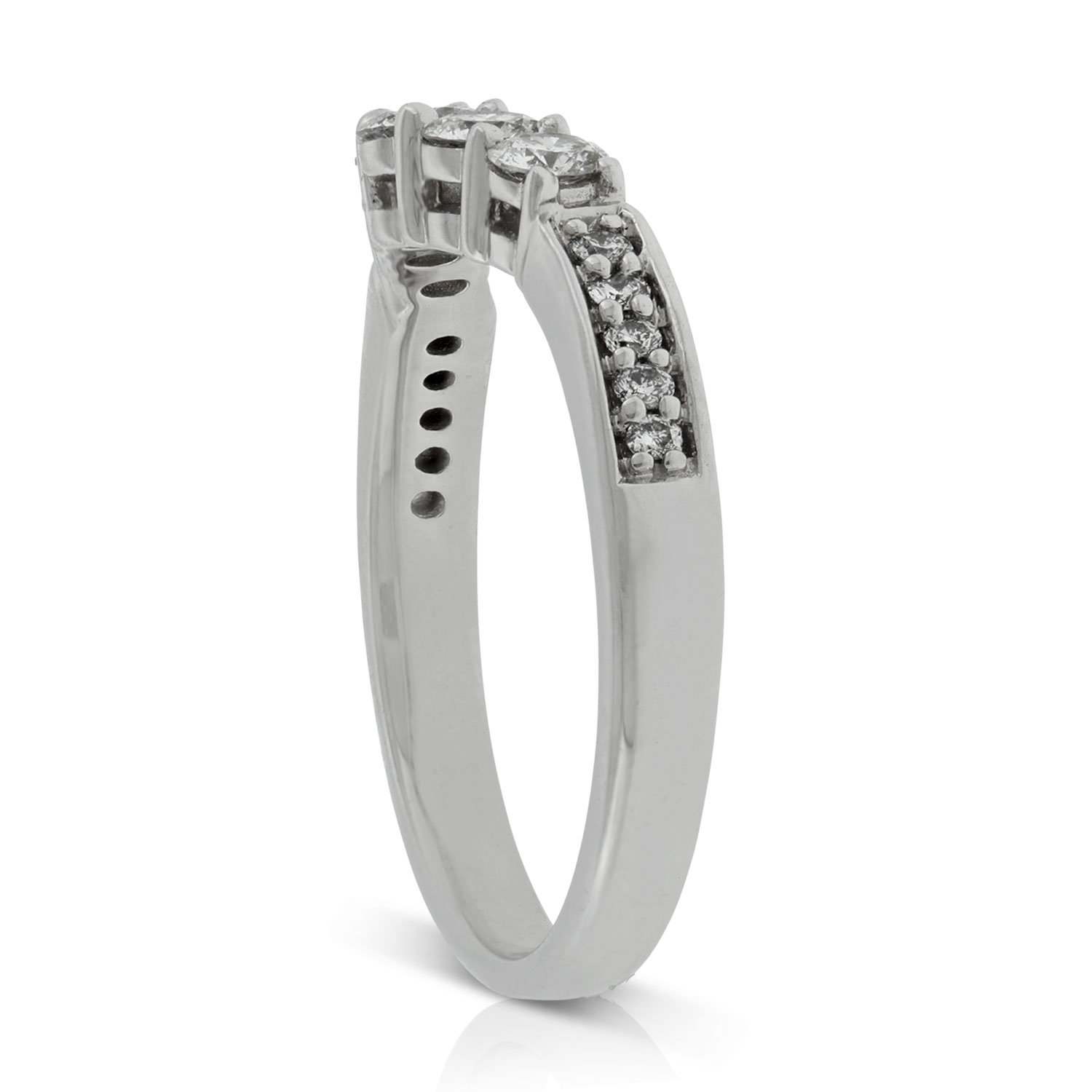 Diamond Contour Wedding Band 14K