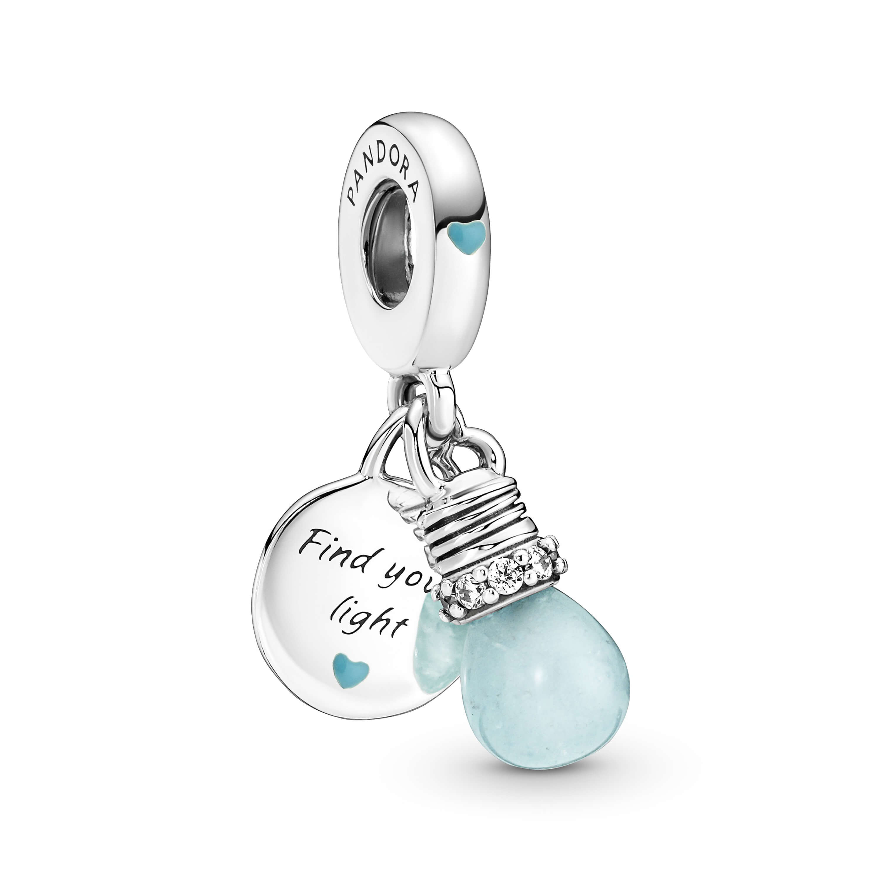 dark Lightbulb Double Dangle Charm 