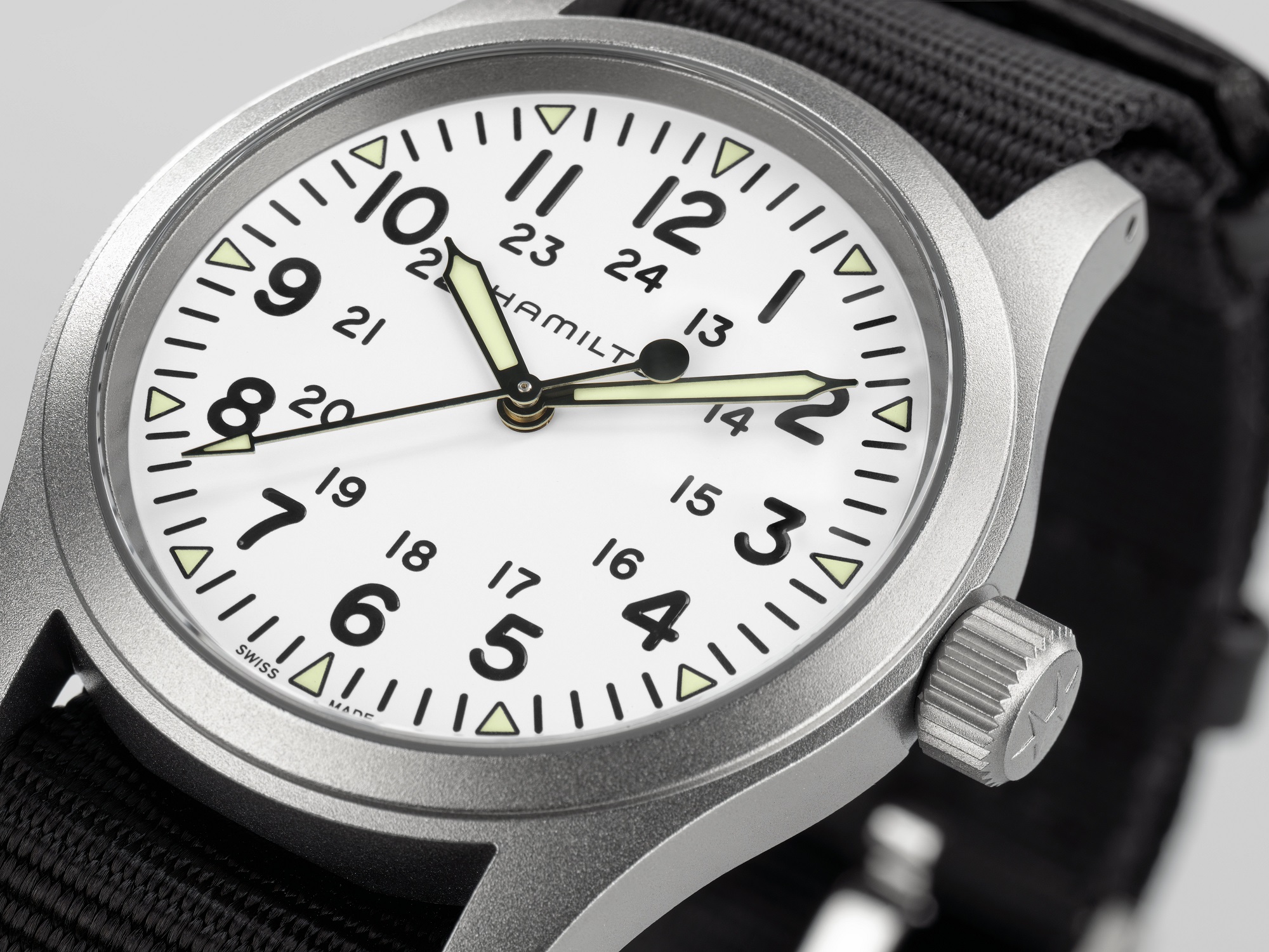 Hamilton Khaki Field Mechanical Watch White Dial, 38mm