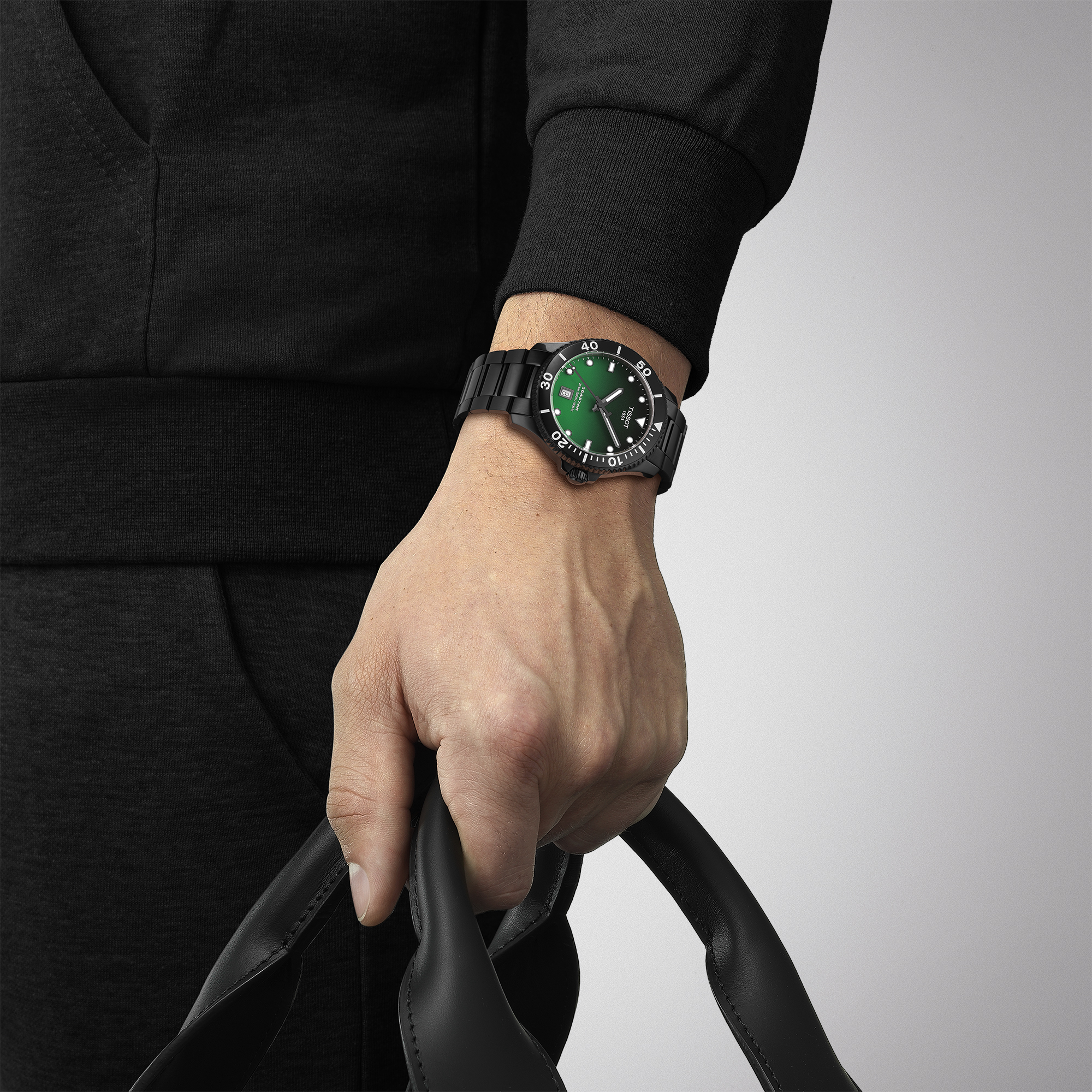 TISSOT Seastar Green Dial Watch, 40mm
