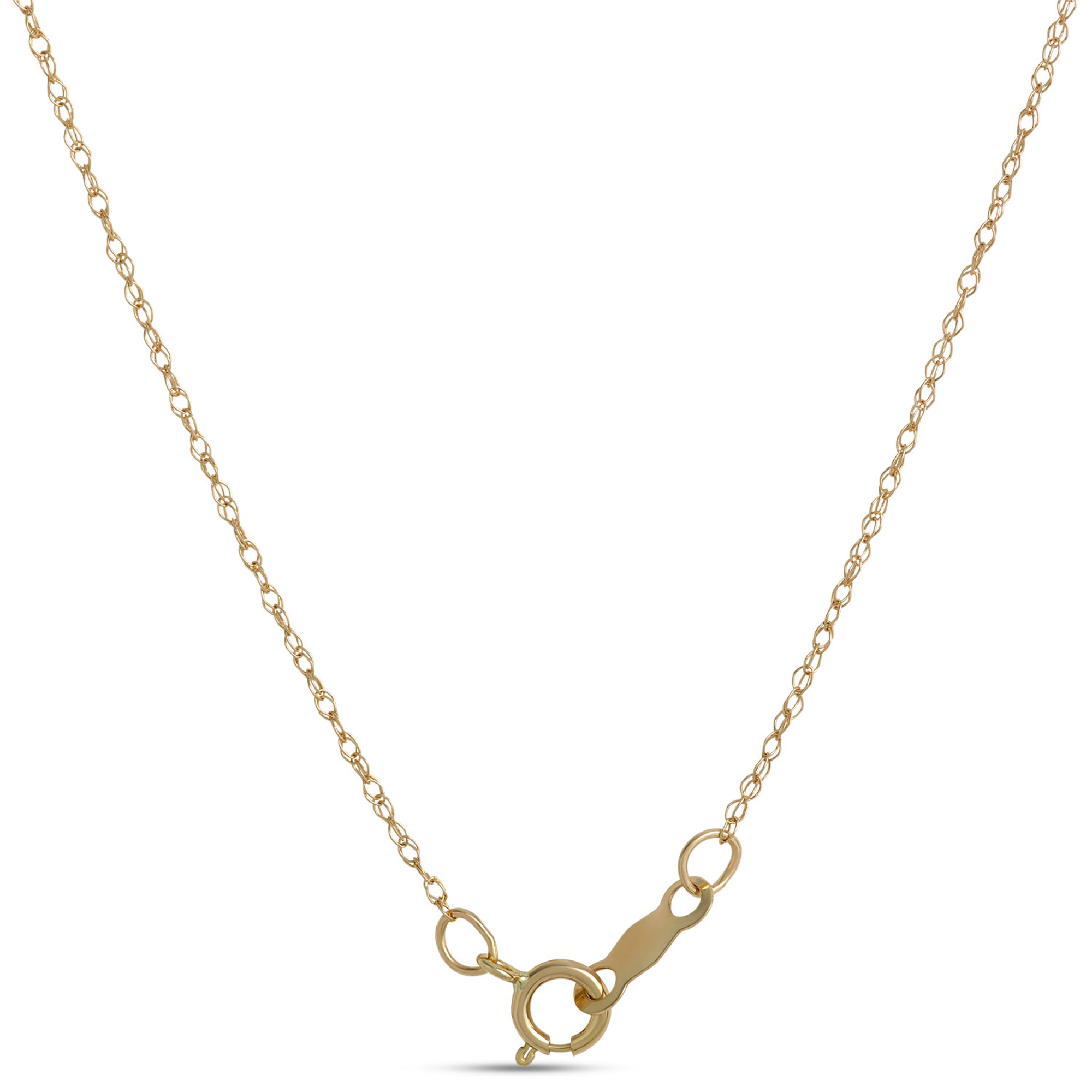Classic Round Aquamarine Pendant Necklace, 14K Yellow Gold