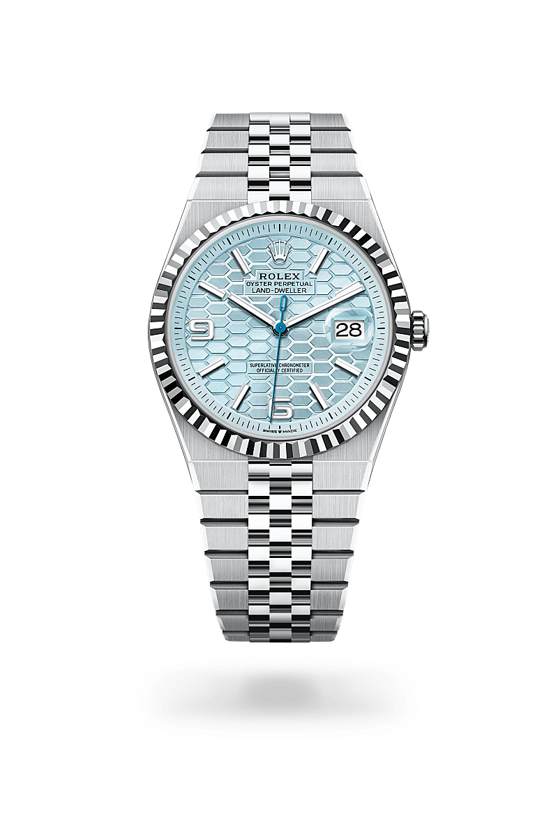 rolex land-dweller in platinum, m127336-0001 - ben bridge