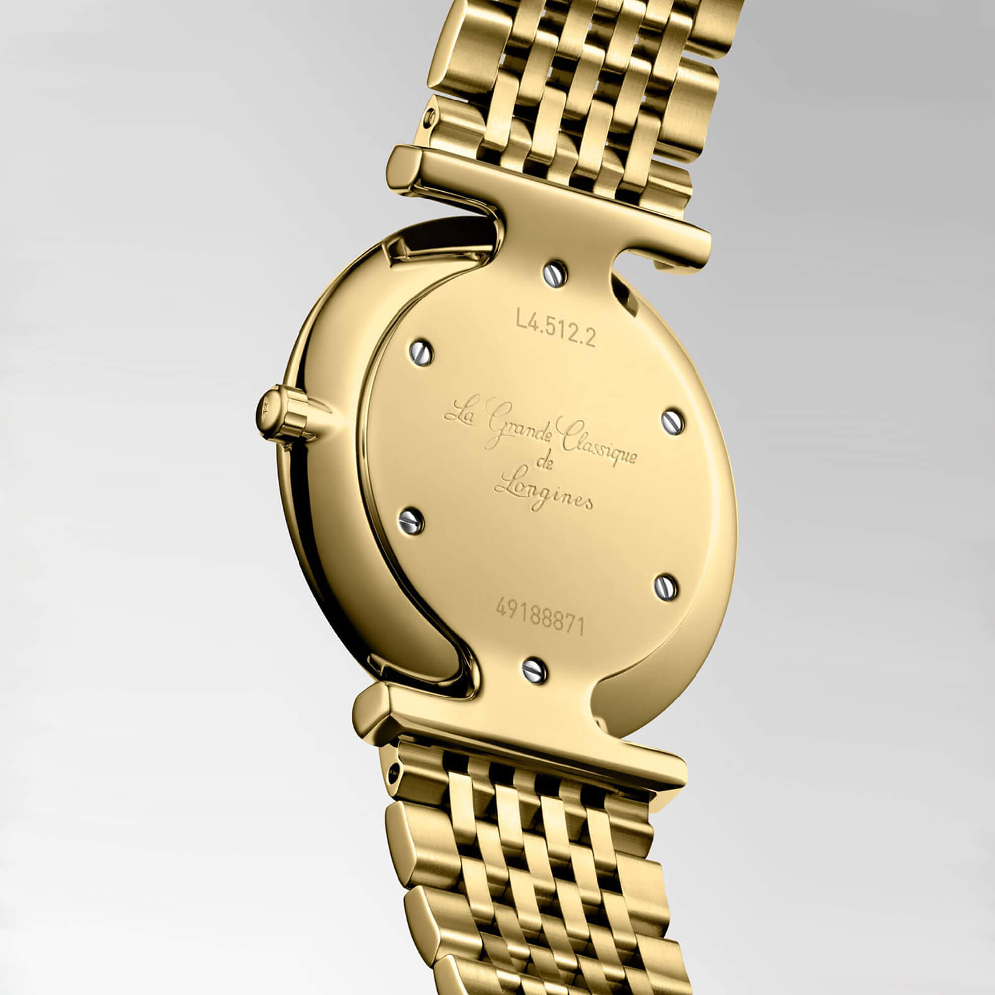 Longines La Grande Classique Watch Gold-Tone Diamond Marked Dial Steel Bracelet, 29mm