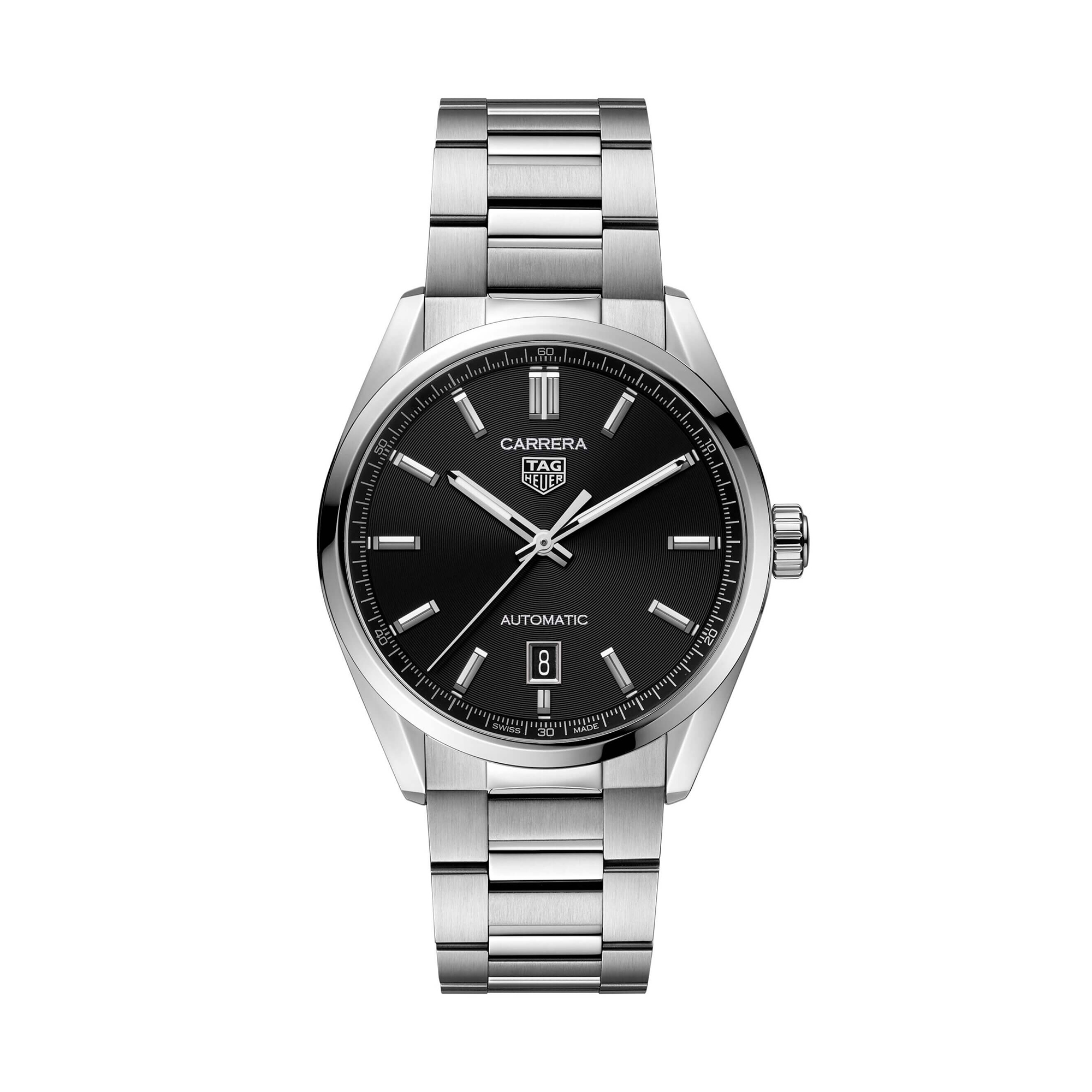 TAG Heuer Carrera Calibre 5 Auto Black Steel Watch, 39mm WBN2110