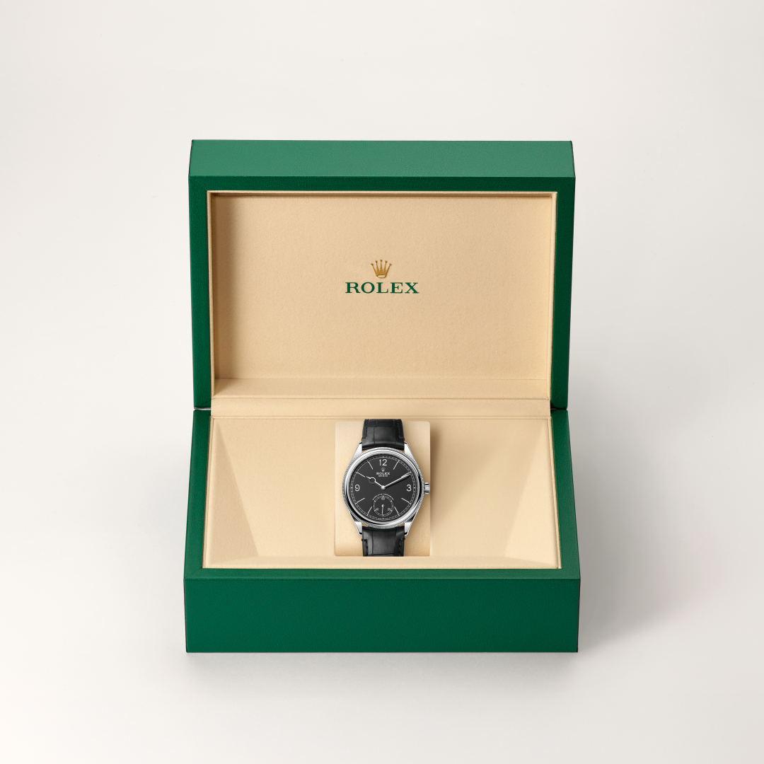rolex 1908 in 18 ct white gold, m52509-0002 - in rolex box - ben bridge