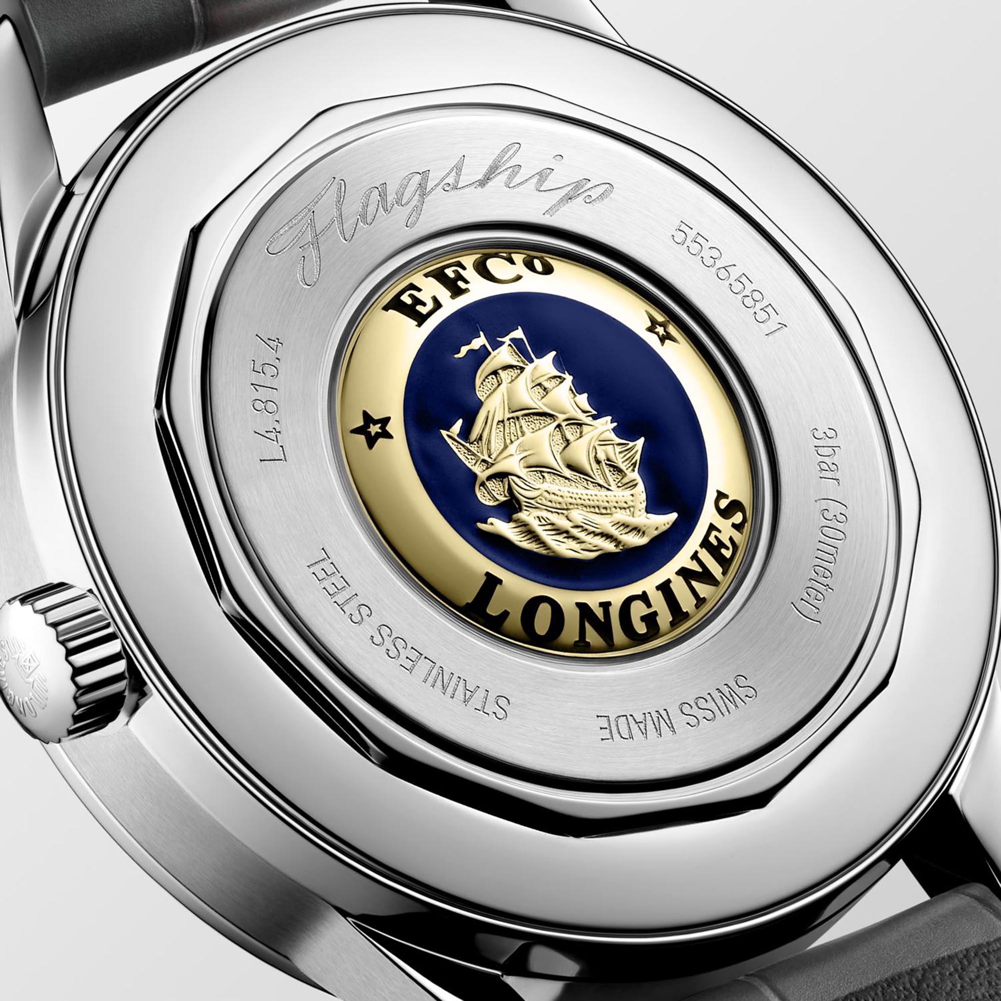 Longines Flagship Hearitage Moonphase Anthracite Dial Color, 38.5mm