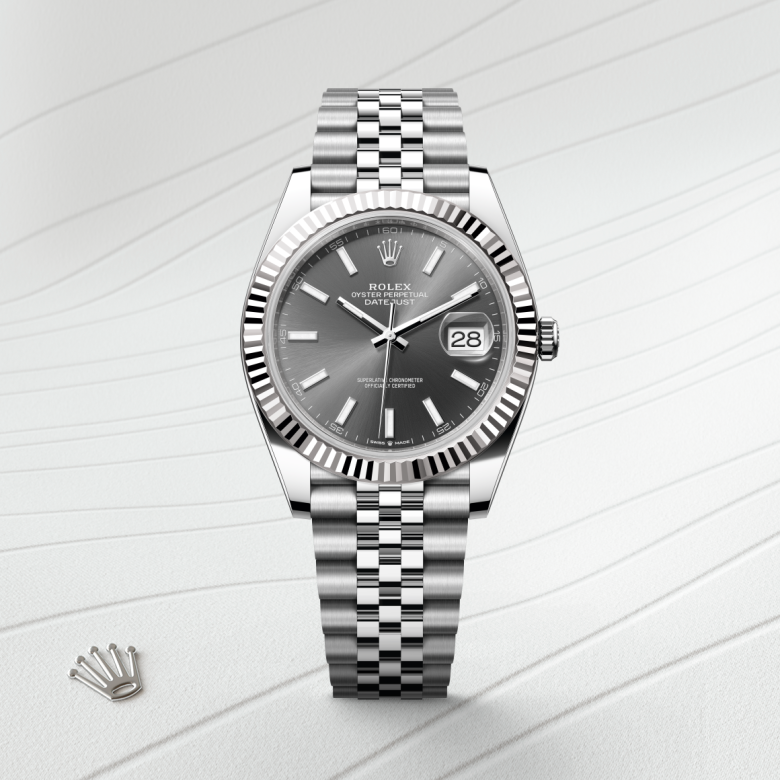 Rolex Datejust 41 White Rolesor - combination of Oystersteel and