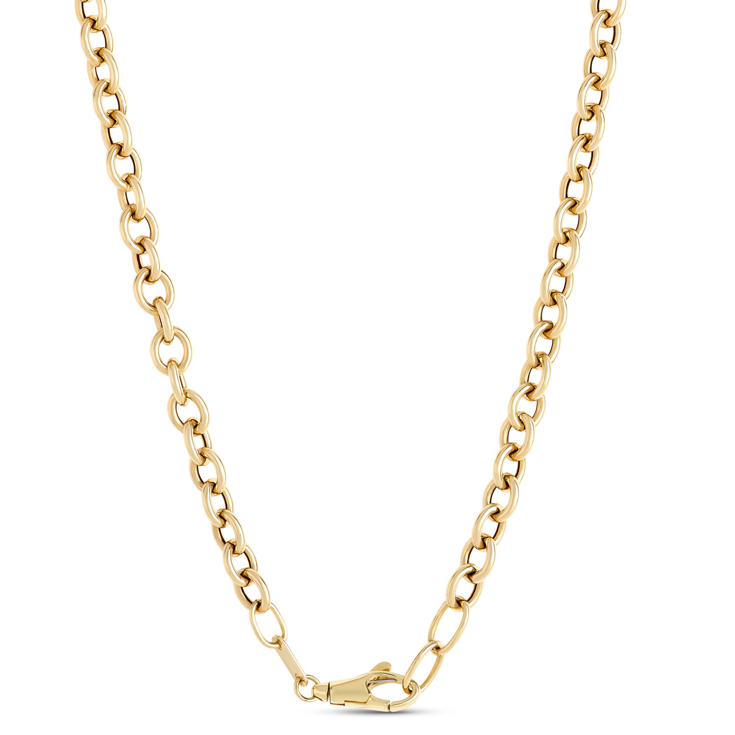 Toscano Classic Oval Link Necklace, 14K Yellow Gold