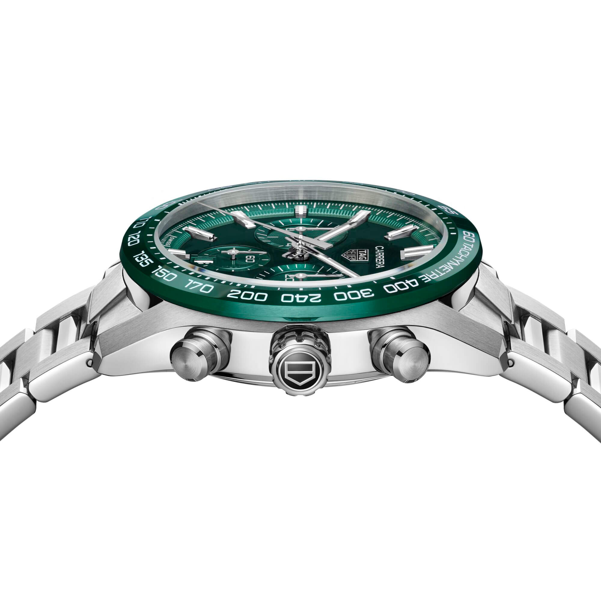 TAG Heuer Carrera Chronograph Green Dial Watch, 44mm